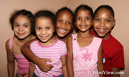 Children at Salina's Family Get-together and Memorial Service