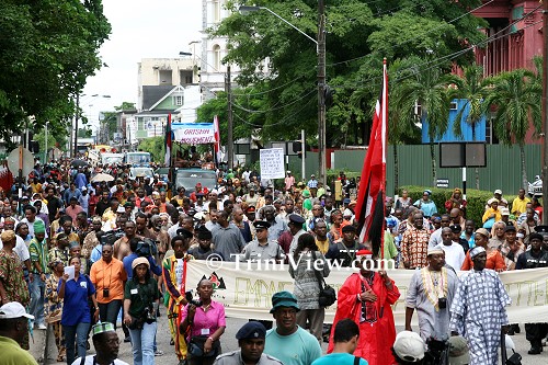 Kambule through the streets of Port of Spain