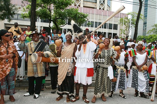 Members of Ndere - the Ugandan National Dance Troupe