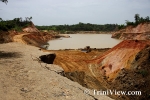 Collapsed Landmass at Sand Quarry Site, Todd's Road, Caparo