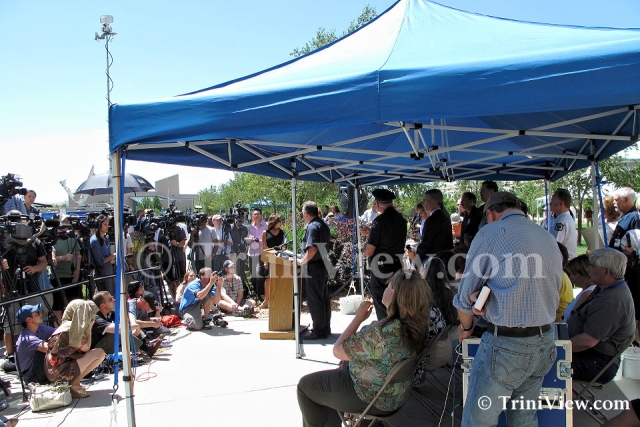 Press conference related to the Century 16 Theatre shooting