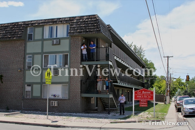 The remaining residents near the suspect's apartment