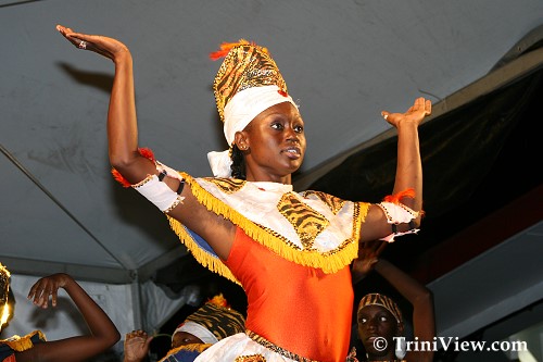 A dancer at the commemoration of the 200th Anniversary of the Abolition of the Slave Trade