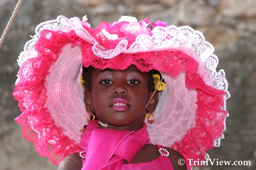 Afiya Joseph models in her Easter Bonnet attire in the Babes in Arms to 3 Years Old category