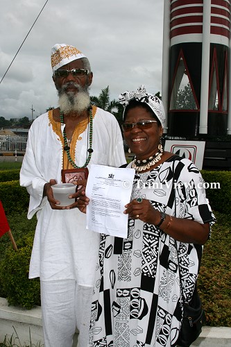 Awo Olusino Amono Ifayomi and Ms. Marva Sandy