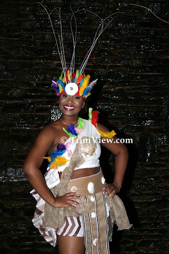 Maelene Charlerie representing the Indigenous Carib influence