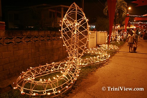 Divali lights in the form of a Cobra