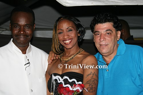 Comedian Learie Joseph(L), actress Delores Alexander and Peter Joseph