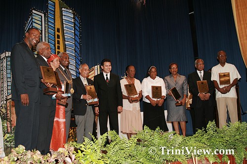 Awardees with Mayor, Mr. Murchison Brown and The Honourable Gary Hunt