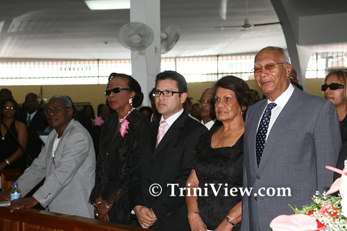 LEFT: Buxo Potts, Joan Yuille-Williams, Gary Hunt, First Lady Dr. Jean Ramjohn-Richards and His Excellency Professor George Maxwell Richards