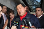 Venezuela's President Hugo ChÃ¡vez arrives for the Summit