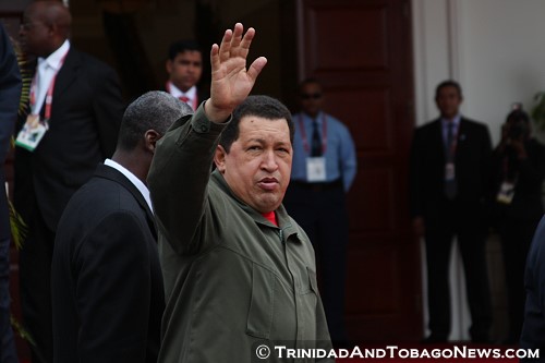 Venezuelan President Hugo Chvez arrives at the Diplomatic Centre - April 17, 2009