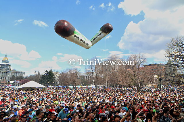 Cross-section of the 4/20 rally