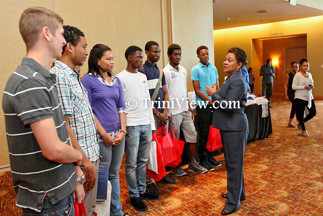 United States Chargé d’Affaires, Margaret B. Diop shares with students