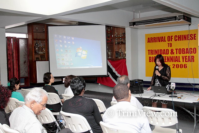 Ms. Lan Heping, counsellor of the Chinese Embassy addresses the gathering