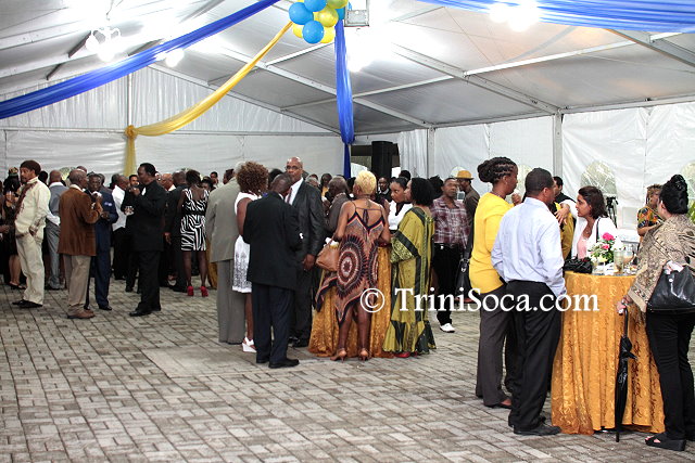 Cross-section of the audience of the president's annual calypso reception