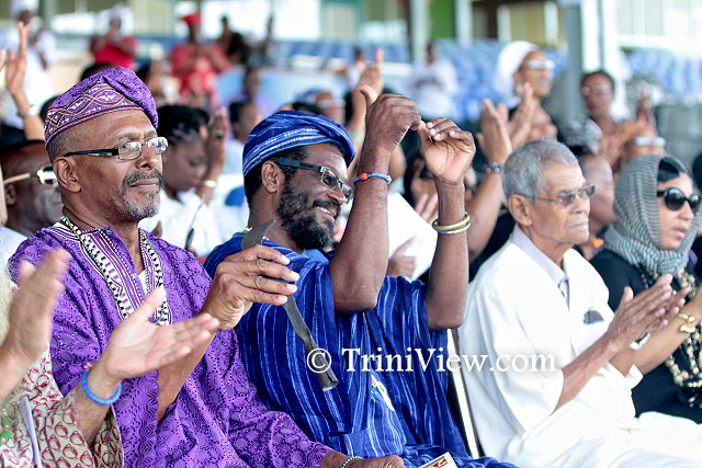 Cross-section of participants at the funeral service for Junior Noel