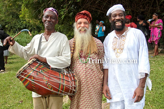 Elders of the Orisha tradition present at Junior Noel's send-off
