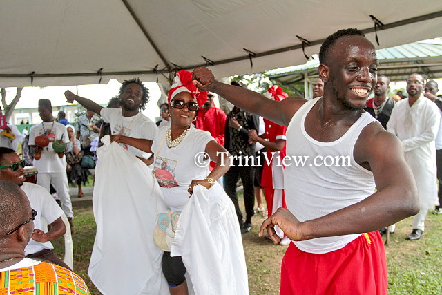 Dancing in celebration of the life of Junior Noel