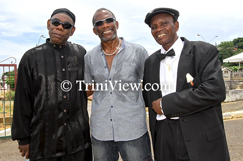 (L): Winston 'De Original DeFosto Himself' Scarborough, Daniel 'Trinidad Rio' Brown and Leydon 'Organiser' Charles