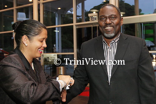 SWMCOL CEO, Kevin Thompson being greeted on his arrival