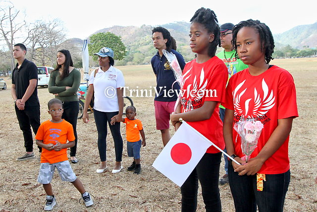 Cross-section of the gathering at the memorial service for Asami Nagakiya