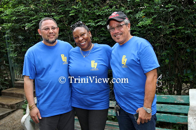 Roland Hopley, founder of Posse 67; Beverly Gilalta, executive member and Richard Critchlow, a director at the Tobago based Yahweh Foundation and also a member of Posse 67