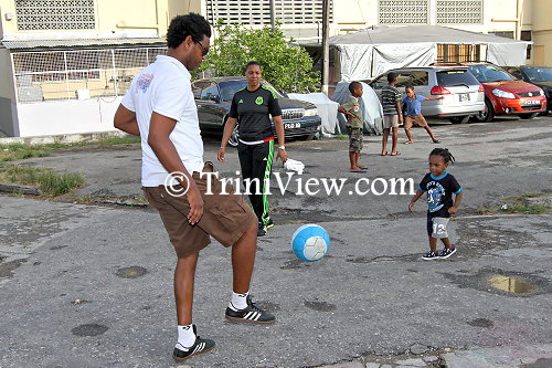 Adults having fun while supervising the young ones