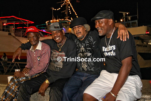 Calypsonians, Edwin 'Stockings' Brown, William 'Dr. Wilby' Bannister, Curtis 'Dirty Curty' Conyette and Phillip ‘Black Sage’ Murray