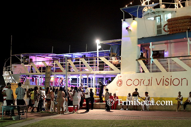 Patrons board the Coral Vision for the TUCO boat cruise