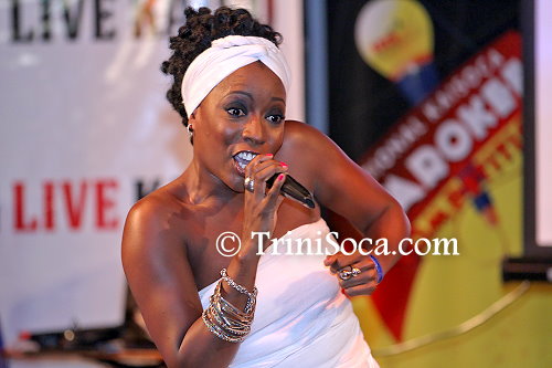 Moricia Cagan performs “Bring Back the Power” at the TUCO National Kaisoca Karaoke Finals