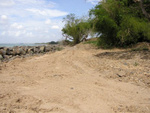 Stones placed on beach