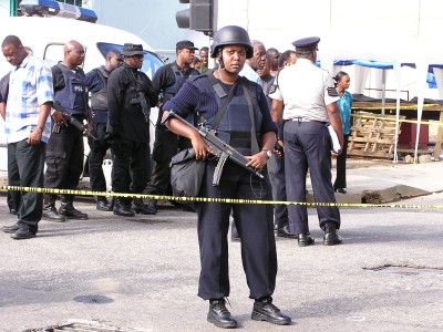 Female Police Officer at the scene of the explosion