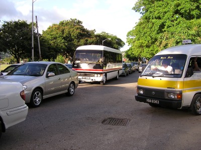 Gridlock around Queen's Park Savannah