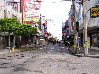 Area of the explosion on Frederick Street