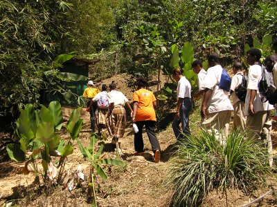 School Children visiting the site