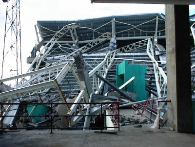 Collapsed roof of Stadium