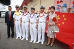 Farewell to Chinese Navy Hospital Ship "Peace Ark"
